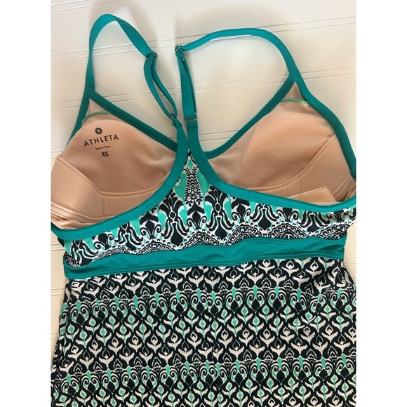 Athleta Shorebreak Bombay Grenadine Graphic Print Sport Dress Tennis Golf Sz XS - Picture 6 of 8